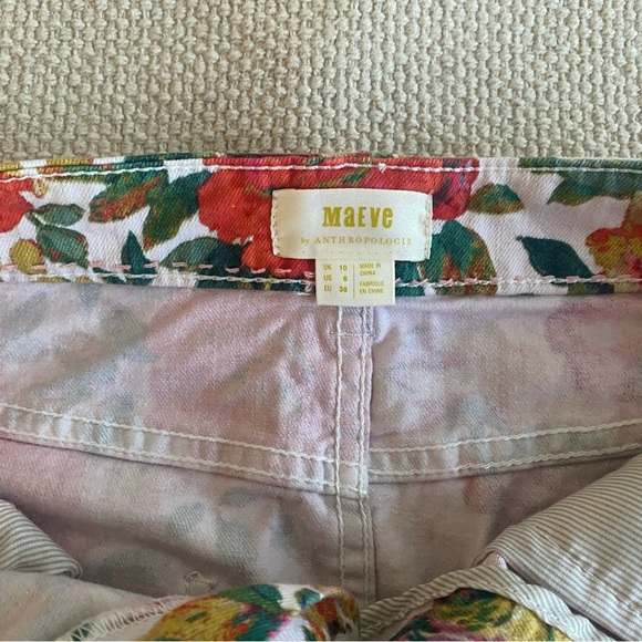 Anthropologie Maeve Floral Garden Denim Pencil Skirt Size 6 - Picture 5 of 6